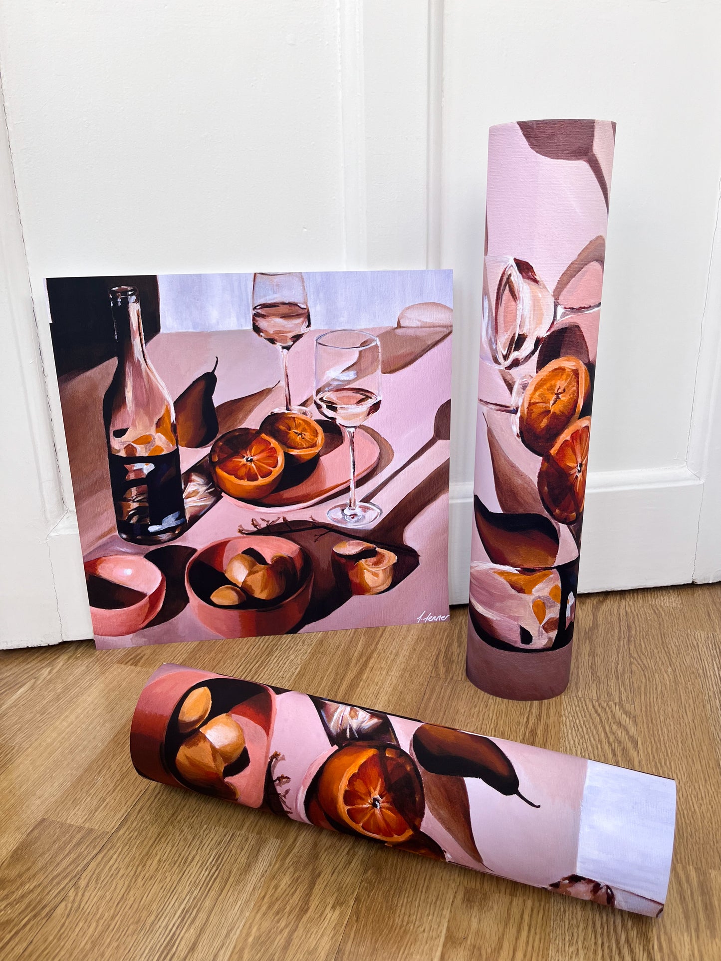 Fruit and Wine - Art Print