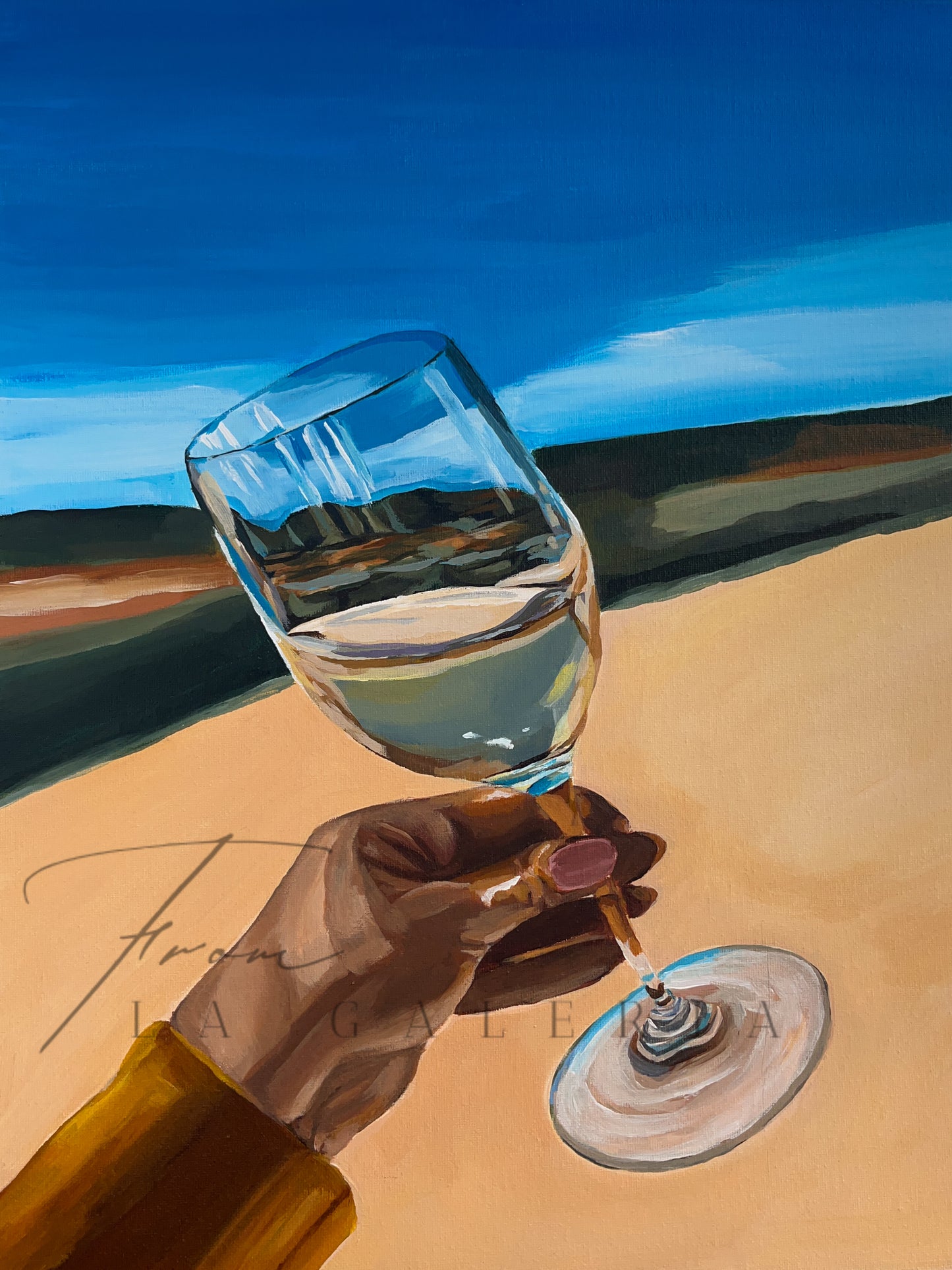 Montrubi Wine Glass Art Print