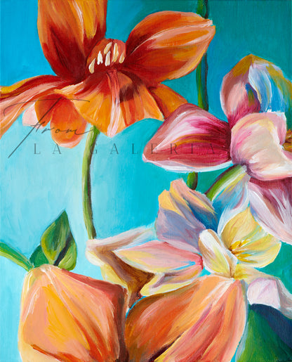 Colourful Flowers - Original Artwork