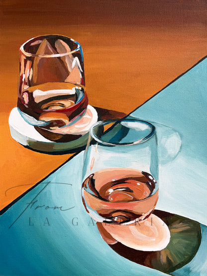 Tumblers Acrylic Painting - Original Art Work