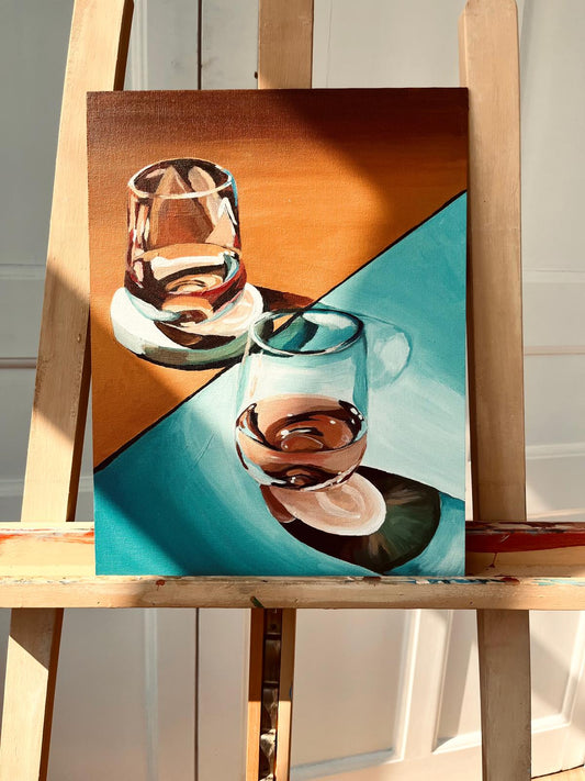 Tumblers Acrylic Painting - Original Art Work